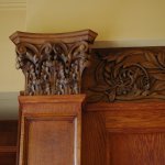 Solid oak carving detail